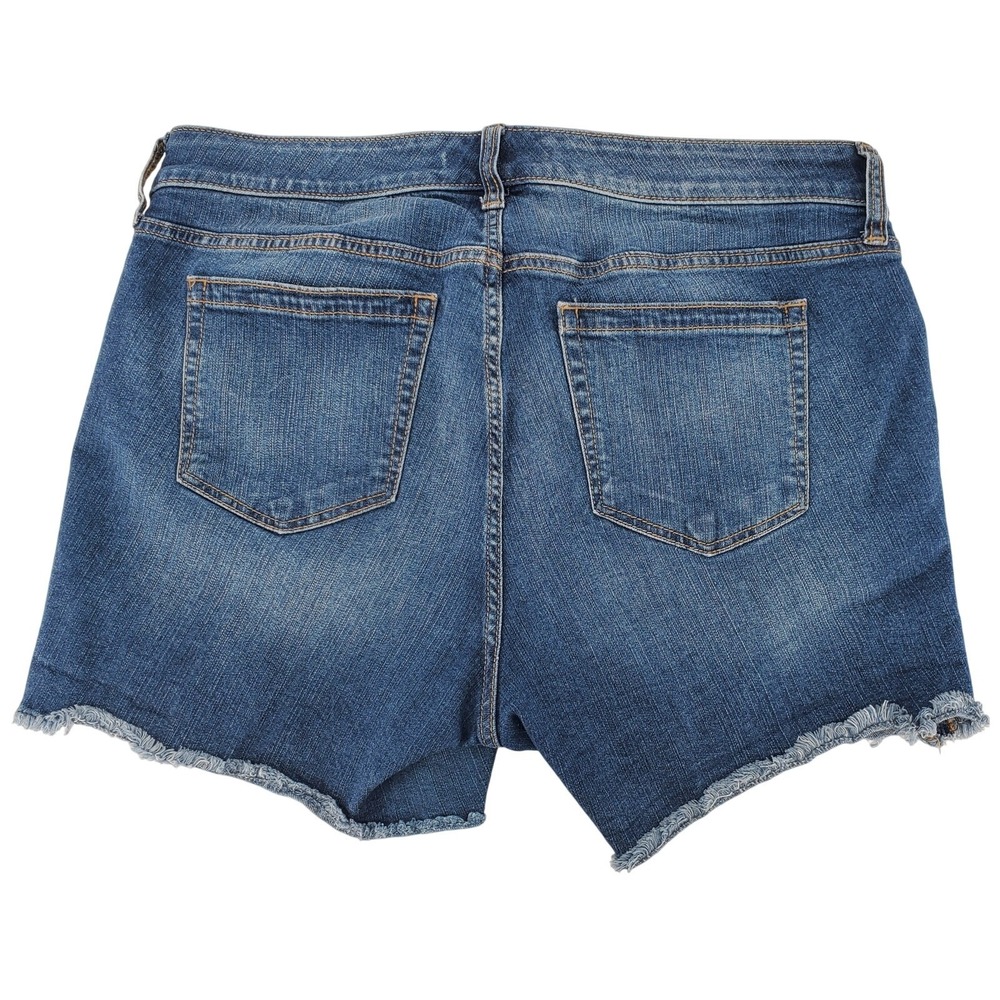 Torrid Womens 12 Mid-Rise Distressed Medium Wash Denim Jean Shorts Pre-Owned - Picture 2 of 10